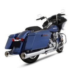 PartzBiz HD 500-0162C - Rinehart Racing 4” DBX40 Chrome Tip Exhaust Mufflers Slip On Harley Touring 95+