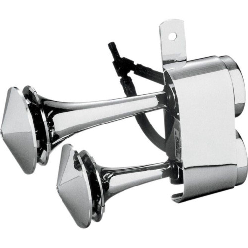 PartzBiz HD: 3453209-Rivco Chrome Air Horn System แตร Harley Davidson Touring Softail Dyna Custom