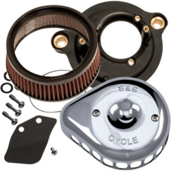 PartzBiz HD 170-0435B - S&S Cycle Chrome Stealth Mini Tear Drop Air Cleaner Filter Cover Kit Harley M8 PartzBiz HD 170-0435B - S&S Cycle Chrome Stealth Mini Tear Drop Air Cleaner Filter Cover Kit Harley M8