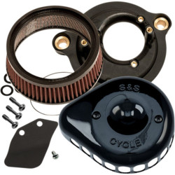 PartzBiz HD 170-0436C - S&S Gloss Black Stealth Mini Tear Drop ชุดกรองอากาศ Harley M8 PartzBiz HD 170-0436C - S&S Gloss Black Stealth Mini Tear Drop ชุดกรองอากาศ Harley M8