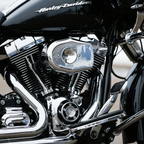 PartzBiz HD: 3469613-S&S Chrome Stealth Tribute Air Cleaner Intake Kit Harley Touring Softail 08-17