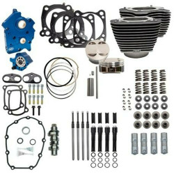 PartzBiz HD 310-1054 - S&S 107” to 124” Water Cooled Power Package Chain Drive Black Harley Touring M8