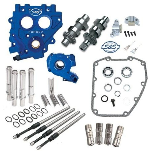 PartzBiz HD: 3460166-S&S 509C Chain Drive Camshaft Cam Chest Plate Oil Pushrod Kit Harley 99-06 .509