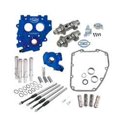 PartzBiz HD 330-0544 - S&S 551CE Easy Chain Drive Camshaft Cam Chest Plate Pushrod Kit Harley 06-17 550