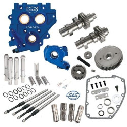 PartzBiz HD 310-0812 - S&S 551GE Easy Gear Drive Camshaft Cam Chest Plate Pushrod Kit Harley 99-06 .550