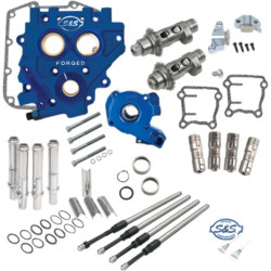 PartzBiz HD 330-0546 - S&S 585CE Easy Chain Drive Camshaft Cam Chest Plate Pushrod Kit Harley 06-17 585