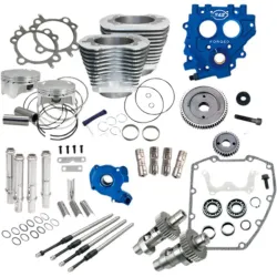 PartzBiz HD 330-0663 - S&S 88” to 100” Silver Power Package Gear Drive 585GE Cam Harley Twin Cam 99-06