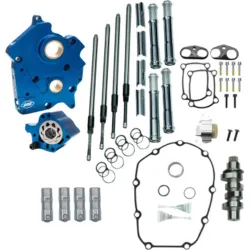PartzBiz HD 310-1003 - S&S M8 Cam Plate ชุดปั้มน้ำมันแพ็คเกจ Chrome 465C Chain Harley Touring Softail