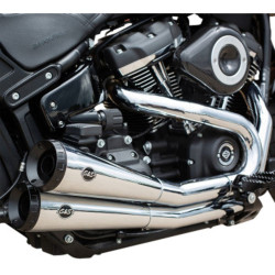 PartzBiz HD 550-0781 - S&S Chrome Grand National 2 Into 2 Exhaust Pipes System Harley Softail FXFB 18+ PartzBiz HD 550-0781 - S&S Chrome Grand National 2 Into 2 Exhaust Pipes System Harley Softail FXFB 18+