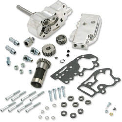 PartzBiz HD 31-6293 - S&S ปั๊มน้ำมัน Billet ขัดเงา Oem Repl. ฮาร์เล่ย์ 54-69 โชเวลเฮด Panhead บิ๊กทวิน