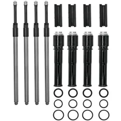 PartzBiz HD 930-0143 - Black S&S Quickee EZ Install Adjustable Pushrods Cover Kit 99-17 Harley Twin Cam PartzBiz HD 930-0143 - Black S&S Quickee EZ Install Adjustable Pushrods Cover Kit 99-17 Harley Twin Cam