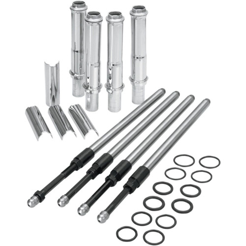 PartzBiz HD: 3453453-S&S Quickee EZ ติดตั้ง Pushrods แบบปรับได้ Chrome Cover Kit 99+ Harley Twin Cam PartzBiz HD: 3453453-S&S Quickee EZ ติดตั้ง Pushrods แบบปรับได้ Chrome Cover Kit 99+ Harley Twin Cam