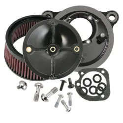 PartzBiz HD 170-0100 - S&S Stealth Stage 1 ชุดกรองอากาศสีดำปริมาณการไหลสูง 93-99 Harley PartzBiz HD 170-0100 - S&S Stealth Stage 1 ชุดกรองอากาศสีดำปริมาณการไหลสูง 93-99 Harley