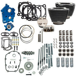 PartzBiz HD 310-1110A - S&S 114” 128” Oil Cooled Power Package 550G Gear Drive Granite Chrome Harley M8