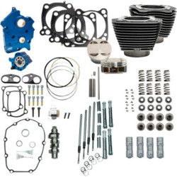 PartzBiz HD 310-1107B - S&S 114 128” Water Cooled Power Package 550C Chain Cam Granite Harley Touring M8