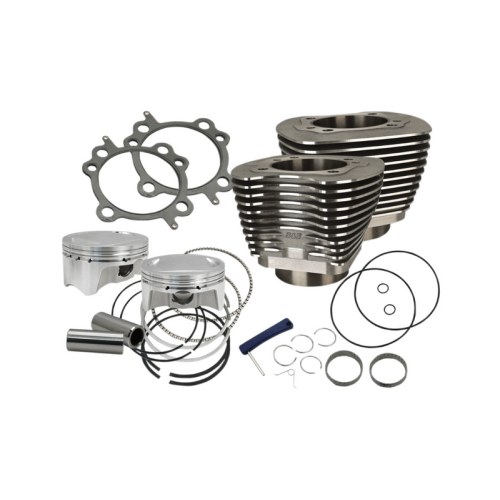 PartzBiz HD: 3478600-S&S Bolt In Sidewinder 4” Big Bore Cylinder Kit 100” Black Harley Twin Cam 99-06 PartzBiz HD: 3478600-S&S Bolt In Sidewinder 4” Big Bore Cylinder Kit 100” Black Harley Twin Cam 99-06