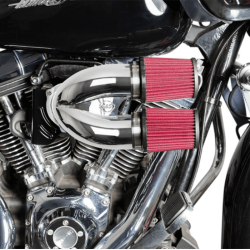 PartzBiz HD 170-0636A - S&S Chrome Tuned Induction Air Filter Cleaner Kit 2008-17 Harley Touring Softail PartzBiz HD 170-0636A - S&S Chrome Tuned Induction Air Filter Cleaner Kit 2008-17 Harley Touring Softail