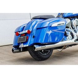 PartzBiz HD 550-1077 - S&S Cycle Chrome Fishtail Slip-On Exhaust Mufflers Indian Challenger Chieftain PartzBiz HD 550-1077 - S&S Cycle Chrome Fishtail Slip-On Exhaust Mufflers Indian Challenger Chieftain