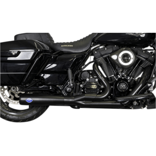 PartzBiz HD: 3477535-S&S Cycle Diamondback 2-into-1 Black Steel Exhaust System 2017-20 Harley Touring