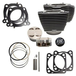 PartzBiz HD 910-0845 - S&S M8 Big Bore 132” Highlighted Cylinders 4.375” Pistons Top End Kit Harley 17+