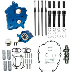 PartzBiz HD 310-1012B - S&S M8 Cam Plate Oil Pump Kit Package Black 475C Chain Harley Touring Softail