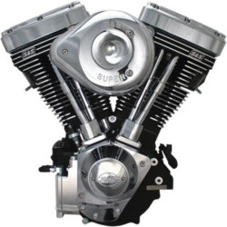 PartzBiz HD 31-9885 - S&S V124 124 Chrome Black Evolution Evo Motor Engine Harley Softail Dyna Touring PartzBiz HD 31-9885 - S&S V124 124 Chrome Black Evolution Evo Motor Engine Harley Softail Dyna Touring