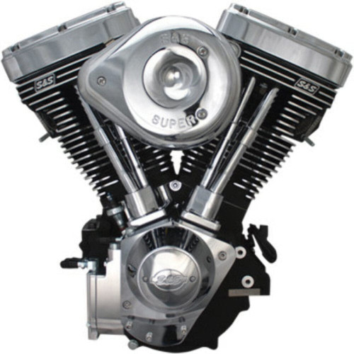 PartzBiz HD: 3479365-S&S V124 124 Chrome Black Evolution Evo Motor Engine Harley Softail Dyna Touring
