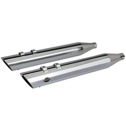 PartzBiz HD 550-0691 - 4” Chrome Slash Cut S&S Slip-On Mufflers Exhaust Pipes Harley 1995-2016 Touring PartzBiz HD 550-0691 - 4” Chrome Slash Cut S&S Slip-On Mufflers Exhaust Pipes Harley 1995-2016 Touring
