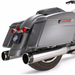 PartzBiz HD 550-0664 - S&S Chrome MK45 4.5 Slip-On Mufflers Thruster Black End Caps 17+ Harley Touring PartzBiz HD 550-0664 - S&S Chrome MK45 4.5 Slip-On Mufflers Thruster Black End Caps 17+ Harley Touring