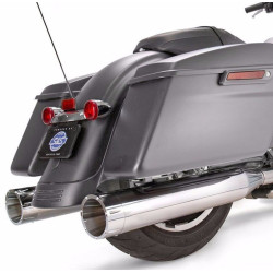 PartzBiz HD 550-0669 - S&S Chrome MK45 4.5” Slip-On Mufflers Tracer End Caps Tips 17-20 Harley Touring PartzBiz HD 550-0669 - S&S Chrome MK45 4.5” Slip-On Mufflers Tracer End Caps Tips 17-20 Harley Touring