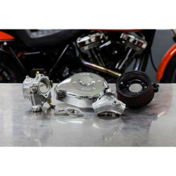 PartzBiz HD 110-0145 - S&S Super E Carb Stealth Air Cleaner Kit Chrome Teardrop Harley Big Twin 84-99 PartzBiz HD 110-0145 - S&S Super E Carb Stealth Air Cleaner Kit Chrome Teardrop Harley Big Twin 84-99