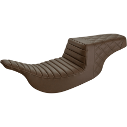 PartzBiz HD 897-07-176BR - Saddlemen Brown Step 2 Up Lattice Stitch Tuck N Roll Seat Harley Touring 97-07 PartzBiz HD 897-07-176BR - Saddlemen Brown Step 2 Up Lattice Stitch Tuck N Roll Seat Harley Touring 97-07