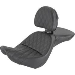 PartzBiz HD 80612030LS - Saddlemen Black Explorer Lattice Stitch 2 Up Seat Backrest Harley Softail 06-17 PartzBiz HD 80612030LS - Saddlemen Black Explorer Lattice Stitch 2 Up Seat Backrest Harley Softail 06-17
