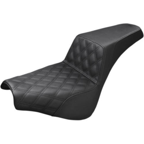 PartzBiz HD: 3472108-Saddlemen Black Step 2 Up Lattice Stitch Seat Harley Softail 18+ Street Bob FXST