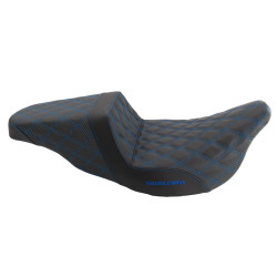 PartzBiz HD 808-07B-175-BLUELS-GRIP-BLKCARBO - Saddlemen Blue Lattice Stitch Carbon Fiber Gripper Step 2 Up Seat Harley Touring PartzBiz HD 808-07B-175-BLUELS-GRIP-BLKCARBO - Saddlemen Blue Lattice Stitch Carbon Fiber Gripper Step 2 Up Seat Harley Touring