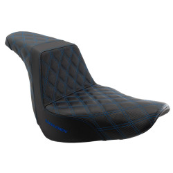 PartzBiz HD 818-29-175-BLUELS-GRIP-BLKCARBON - Saddlemen Blue Step 2 Up Lattice Stitch Grip Seat Harley Softail Low Rider 18+ PartzBiz HD 818-29-175-BLUELS-GRIP-BLKCARBON - Saddlemen Blue Step 2 Up Lattice Stitch Grip Seat Harley Softail Low Rider 18+