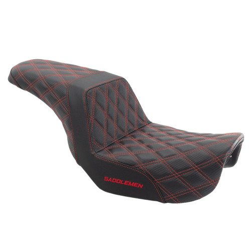 PartzBiz HD: 3475104-Saddlemen Red Step 2 Up Lattice Diamond Stitch Seat Harley 06-17 Dyna FXD FLD PartzBiz HD: 3475104-Saddlemen Red Step 2 Up Lattice Diamond Stitch Seat Harley 06-17 Dyna FXD FLD