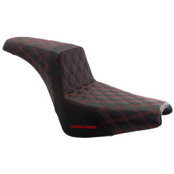 PartzBiz HD 818-30-175-REDLS-GRIP-BLKCARBONF - Saddlemen Step 2 Up Red Lattice Stitch Seat Harley Softail 18+ Street Bob FXST PartzBiz HD 818-30-175-REDLS-GRIP-BLKCARBONF - Saddlemen Step 2 Up Red Lattice Stitch Seat Harley Softail 18+ Street Bob FXST