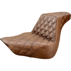 PartzBiz HD 818-27-175BR - Saddlemen Step Up Brown 2 Up Lattice Stitch Seat Harley Softail Fat Boy FLFB 18+ PartzBiz HD 818-27-175BR - Saddlemen Step Up Brown 2 Up Lattice Stitch Seat Harley Softail Fat Boy FLFB 18+