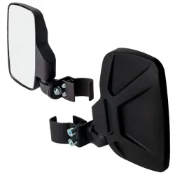 PartzBiz HD 18083 - Seizmik Pro-Fit Black Rear View Mirror Pair Set Fold In UTV Offroad Side-By-Side