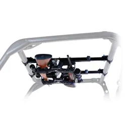 PartzBiz HD 7302 - Seizmik Dual Over Head Gun Rack Pro Fit Roll Cage (OHGR) Black UTV Heavy Duty