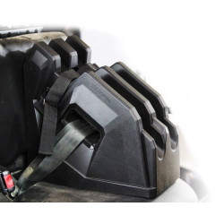 PartzBiz HD 7200 - Seizmik In Cab On Seat Dual Gun Holder Black Quick Release Armored Foam UTV