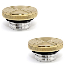 PartzBiz HD SD-GC-HD-BE-BR-SET - Speed Dealer Customs Gas Cap Set Bullseye Series for Harley Davidson