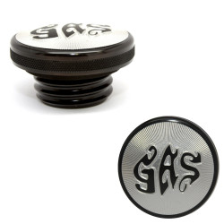 PartzBiz HD SD-GC-HD-BK-BK-G-RH - Speed Dealer Customs Gas Cap Gas Series for Harley Davidson