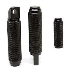 PartzBiz HD SD-FFP-TP-SI-BK-COMBO - Speed Dealer Customs Black Anodized Foot Pegs and Toe Peg Combo
