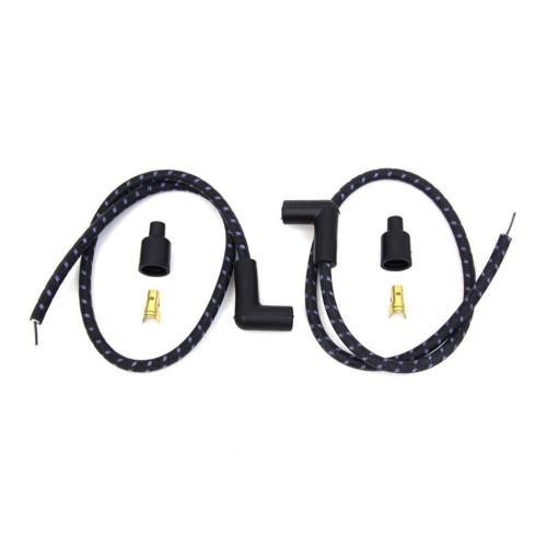 PartzBiz HD: 3459349-Sumax Black & Blue Cloth Spark Plug Ignition Wire Set Kit Harley Custom Chopper PartzBiz HD: 3459349-Sumax Black & Blue Cloth Spark Plug Ignition Wire Set Kit Harley Custom Chopper