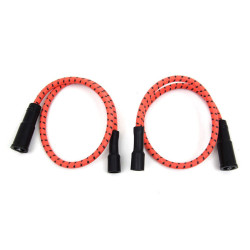 PartzBiz HD 32-7348 - Sumax Orange & Black Cloth Spark Plug Ignition Wire Set 1999-2008 Harley Touring PartzBiz HD 32-7348 - Sumax Orange & Black Cloth Spark Plug Ignition Wire Set 1999-2008 Harley Touring