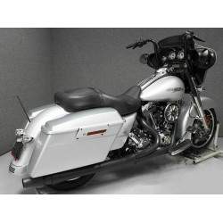 PartzBiz HD 1074XB - Thunderheader Black 2 into 1 Exhaust System Big Bore Harley Touring 1984-2016