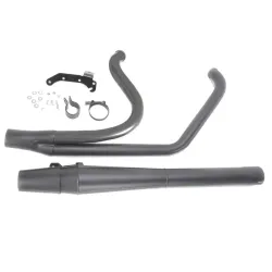 PartzBiz HD 1024SB - Black Thunderheader 2 into 1 Exhaust Pipe Long 85-06 Harley Touring Heat Shields PartzBiz HD 1024SB - Black Thunderheader 2 into 1 Exhaust Pipe Long 85-06 Harley Touring Heat Shields