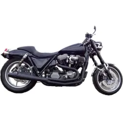 PartzBiz HD 1015B - Black Thunderheader 2 into 1 Full Exhaust System Pipe Harley FXR Mid-Controls PartzBiz HD 1015B - Black Thunderheader 2 into 1 Full Exhaust System Pipe Harley FXR Mid-Controls